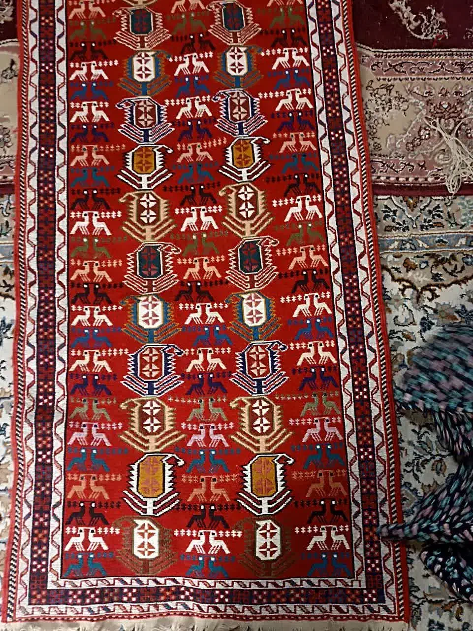 ورنی دستباف۲متردر۸۰|گلیم، جاجیم، گبه|تبریز, |دیوار