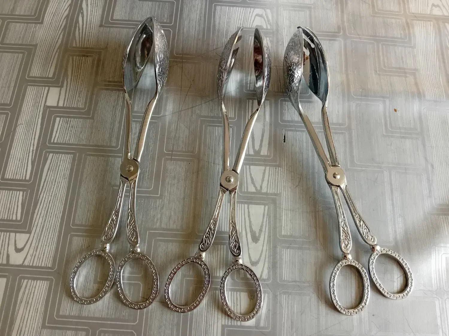 انبر نو استیل  برای جهیزیه و  مرغ  ماکارونی سالاد|ظروف سرو و پذیرایی|فریدون‌کنار, |دیوار