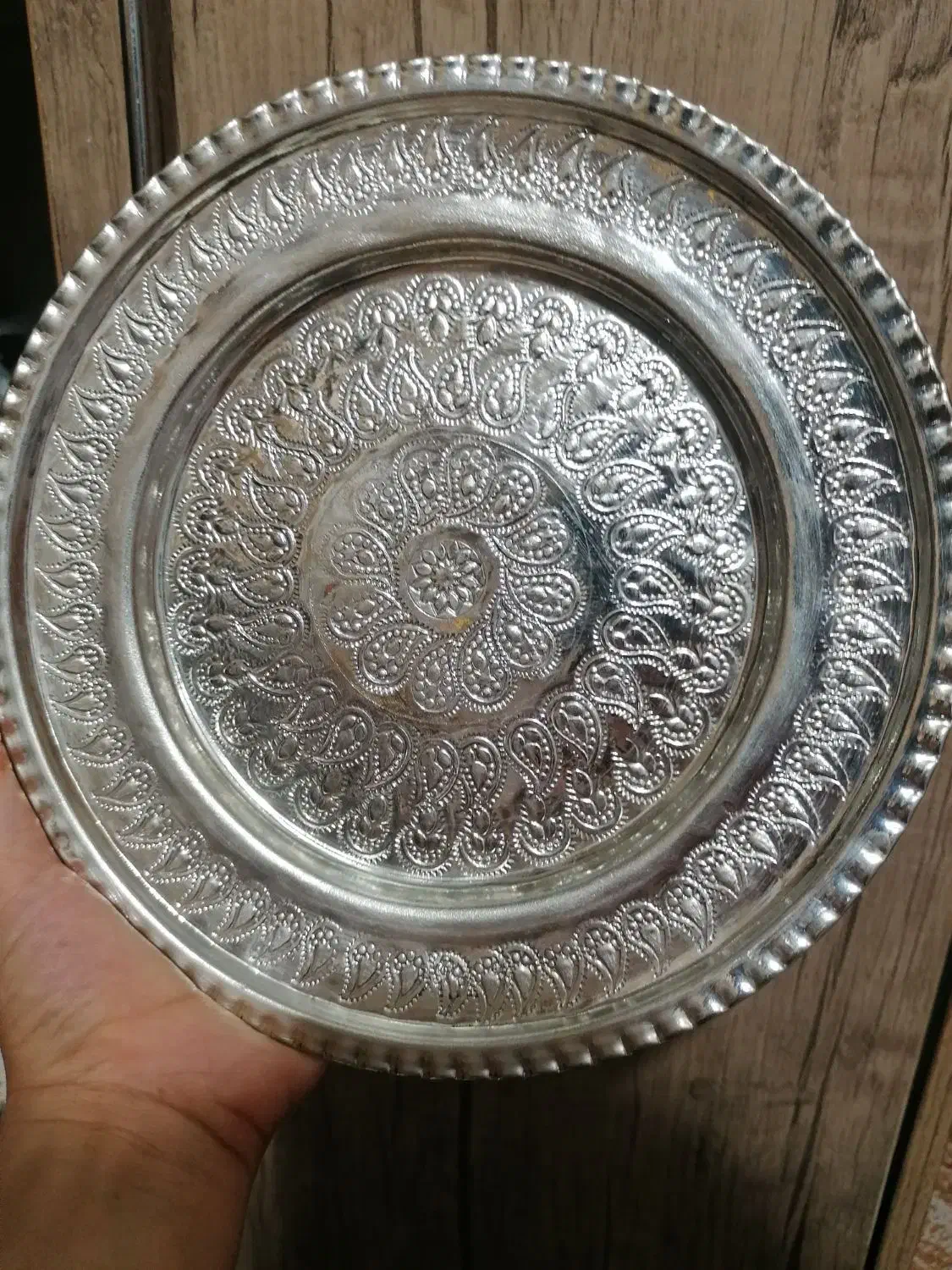 بقاب پلو خوری مسی|ظروف سرو و پذیرایی|کرمان, |دیوار