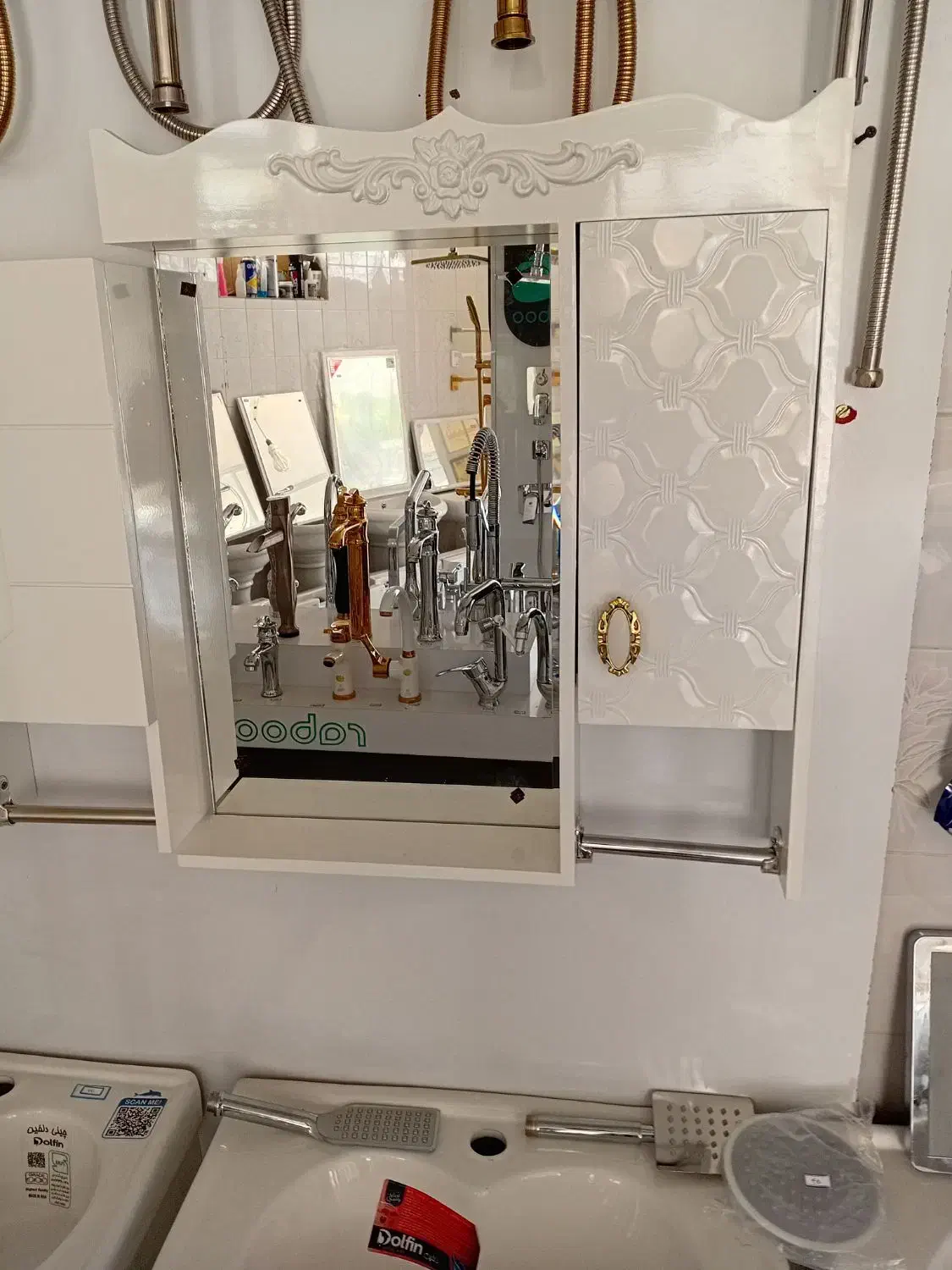 آینه باکس پی وی سی|لوازم سرویس بهداشتی|یزد, |دیوار