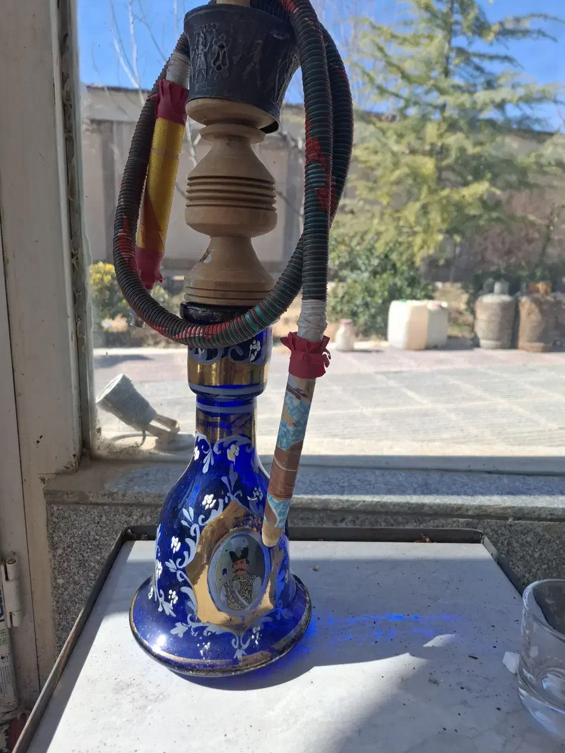 قلیان قدیمی|کلکسیون اشیاء عتیقه|شیراز, انجیره|دیوار