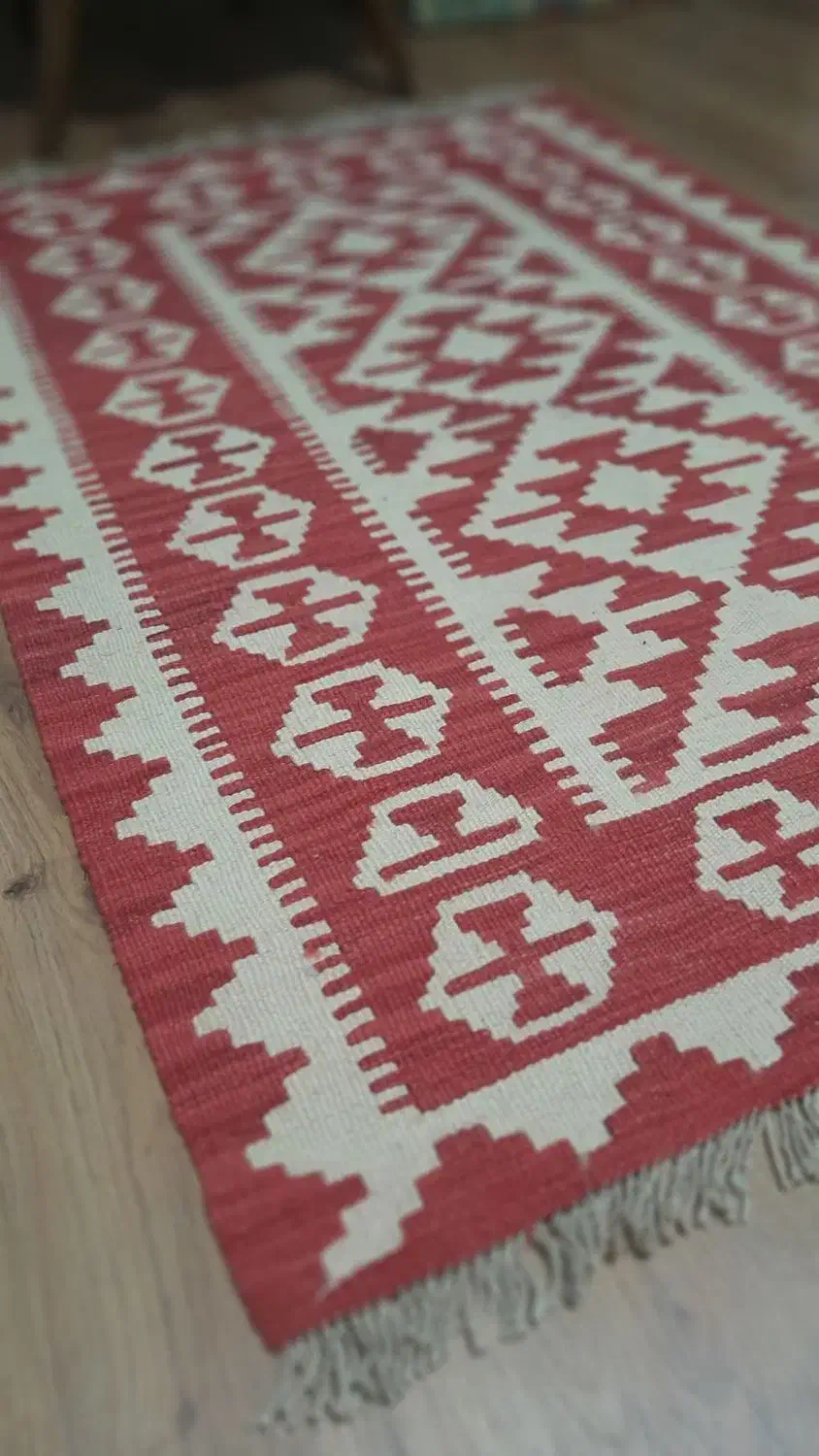 گلیم دستبافت دورنگ|گلیم، جاجیم، گبه|اردبیل, |دیوار