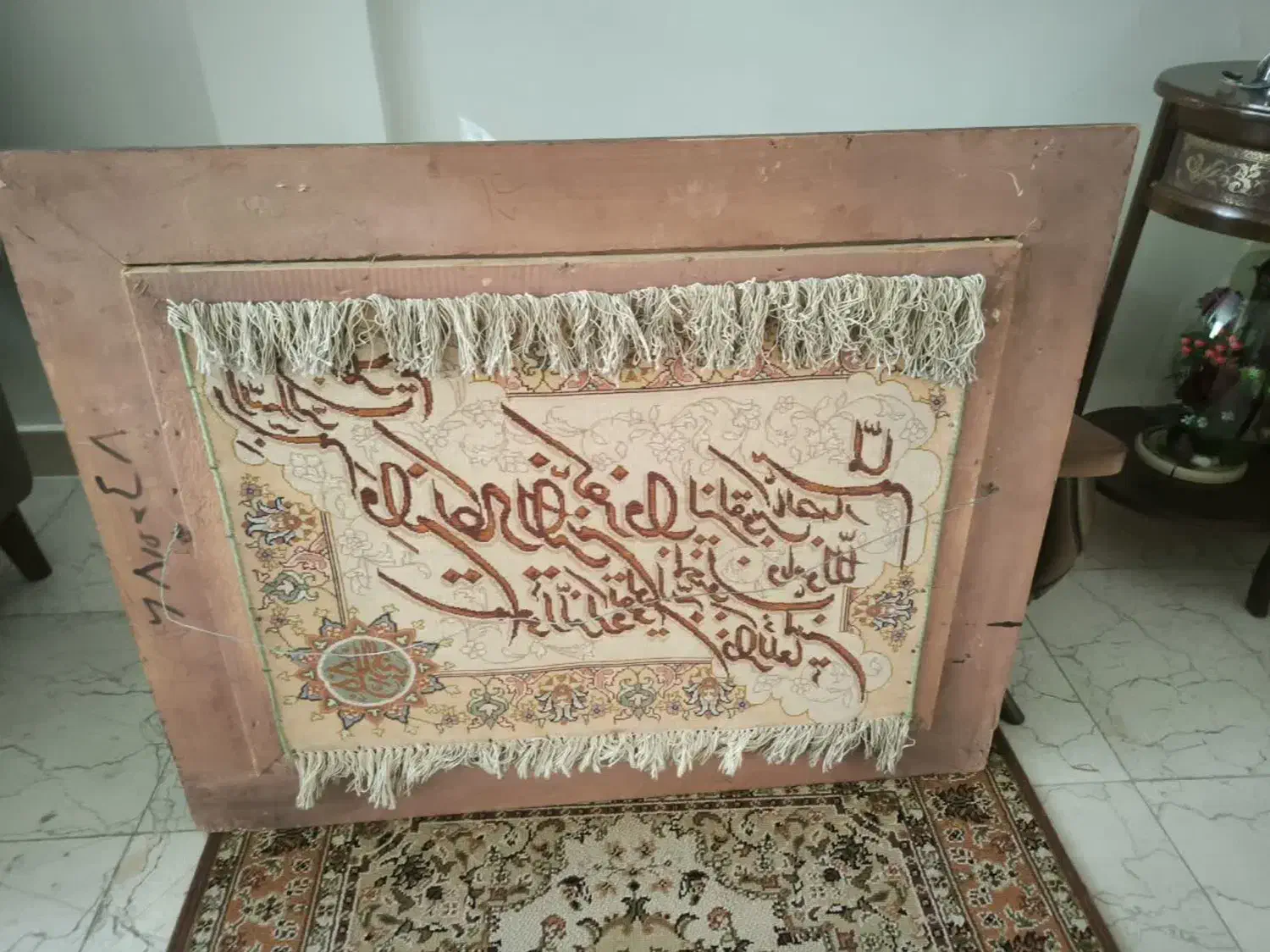 تابلو فرش دستبافت تبریز گل ابریشم برجسته|تابلو فرش|تهران, حشمتیه|دیوار