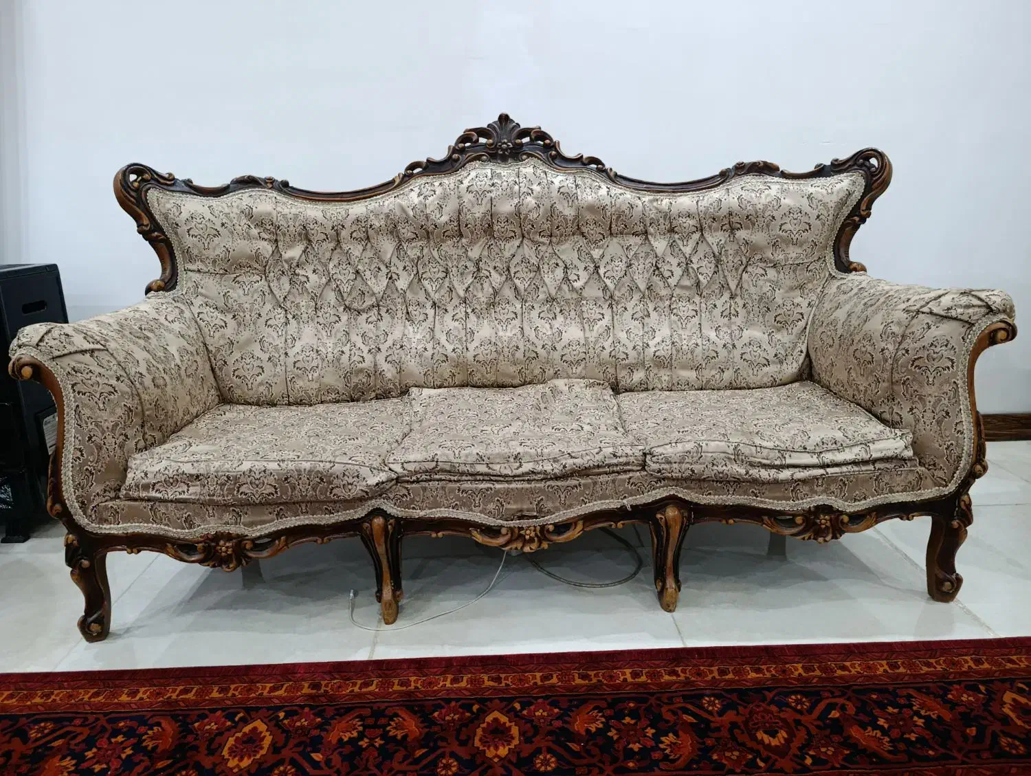 مبل راحتی سلطنتی 9نفره چوب راش|مبلمان خانگی و میز عسلی|گنبد کاووس, |دیوار