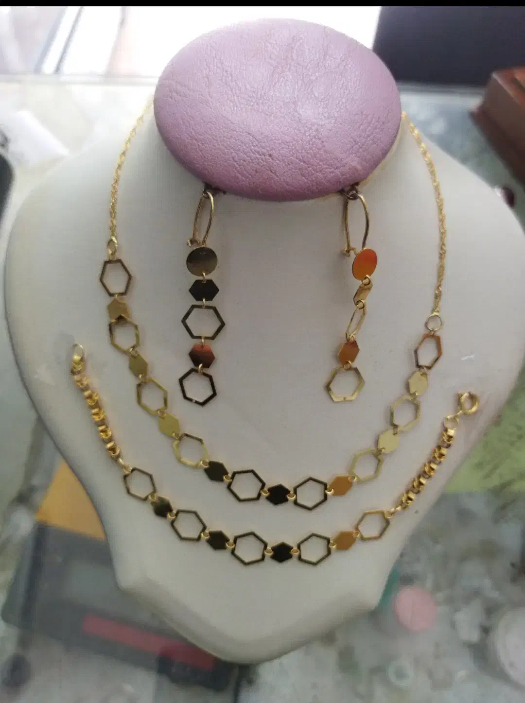 نیم ست طلا نرخ تابلو+100|جواهرات|هرسین, |دیوار