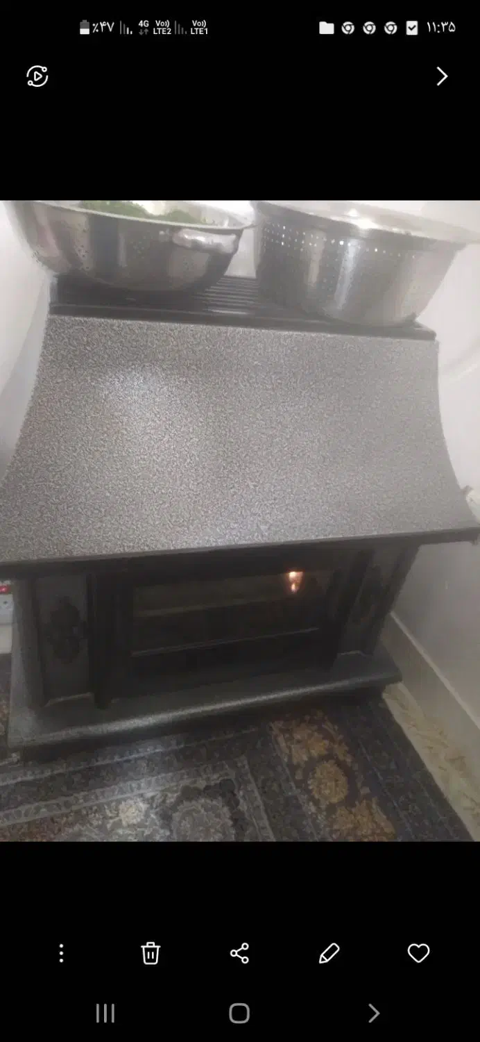 بخاری طرح شومینه ۸۰۰۰مدل شهاب|بخاری، هیتر، شومینه|رشت, معلولین|دیوار