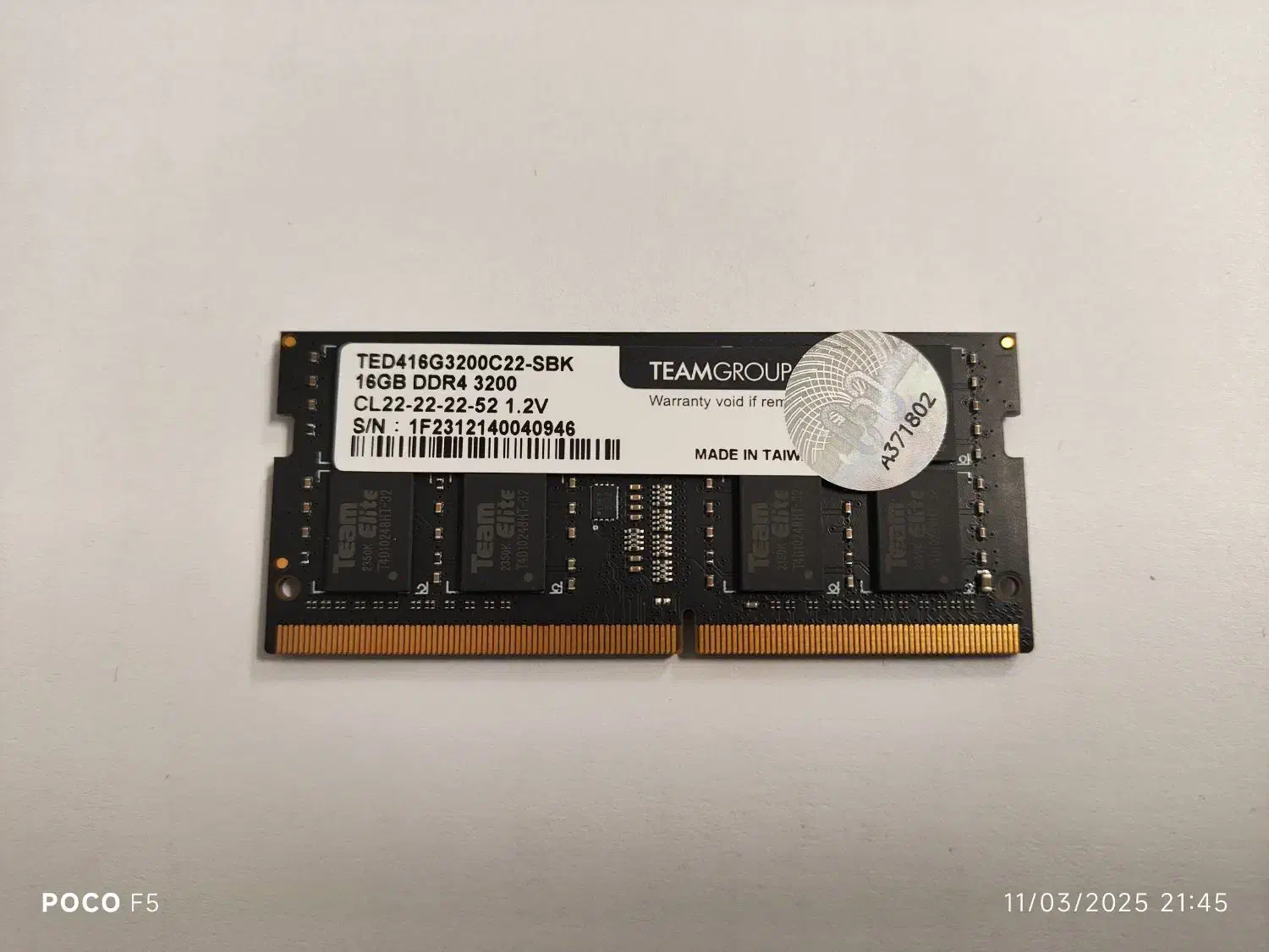 رم اورجینال لپ تاپ ۱۶ - Elite DDR4 3200|قطعات و لوازم جانبی رایانه|تهران, ابوذر|دیوار