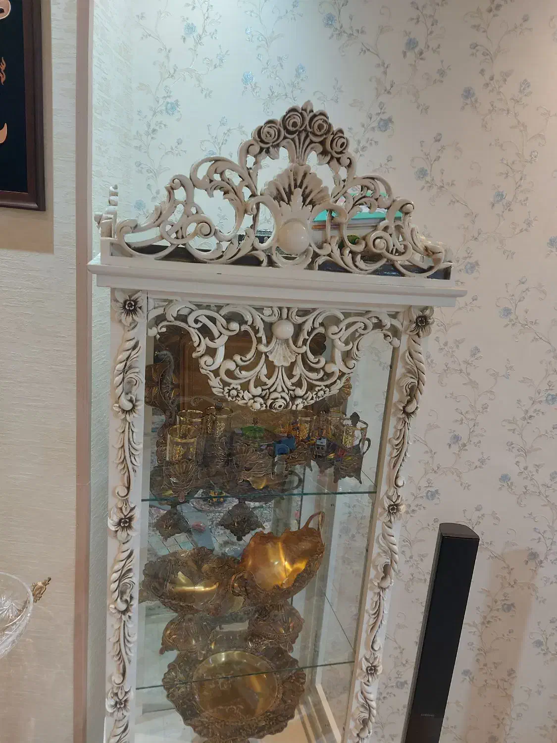 بوفه منبت کاری چوب راش|بوفه، ویترین، کنسول|اردبیل, |دیوار