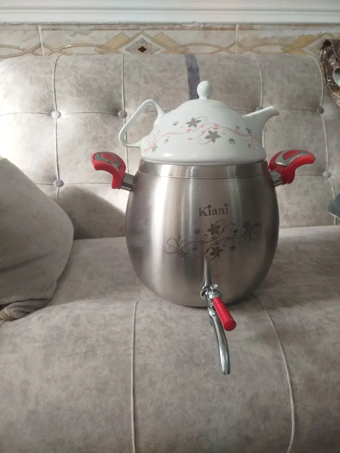 سماور با قوری|قوری، کتری، قهوه‌ساز دستی|یاسوج, |دیوار