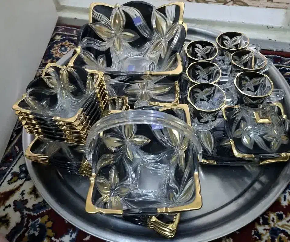 سرویس پزیرایی کریستال(۳۲پارچه)سوگا ژاپن اصل|ظروف سرو و پذیرایی|قم, حنیف نژاد|دیوار