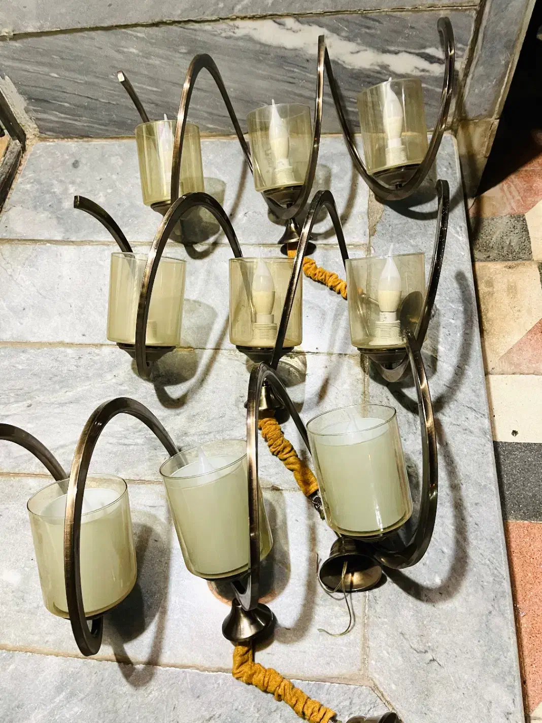 لوستر|لوستر و چراغ آویز|شیراز, تندگویان|دیوار