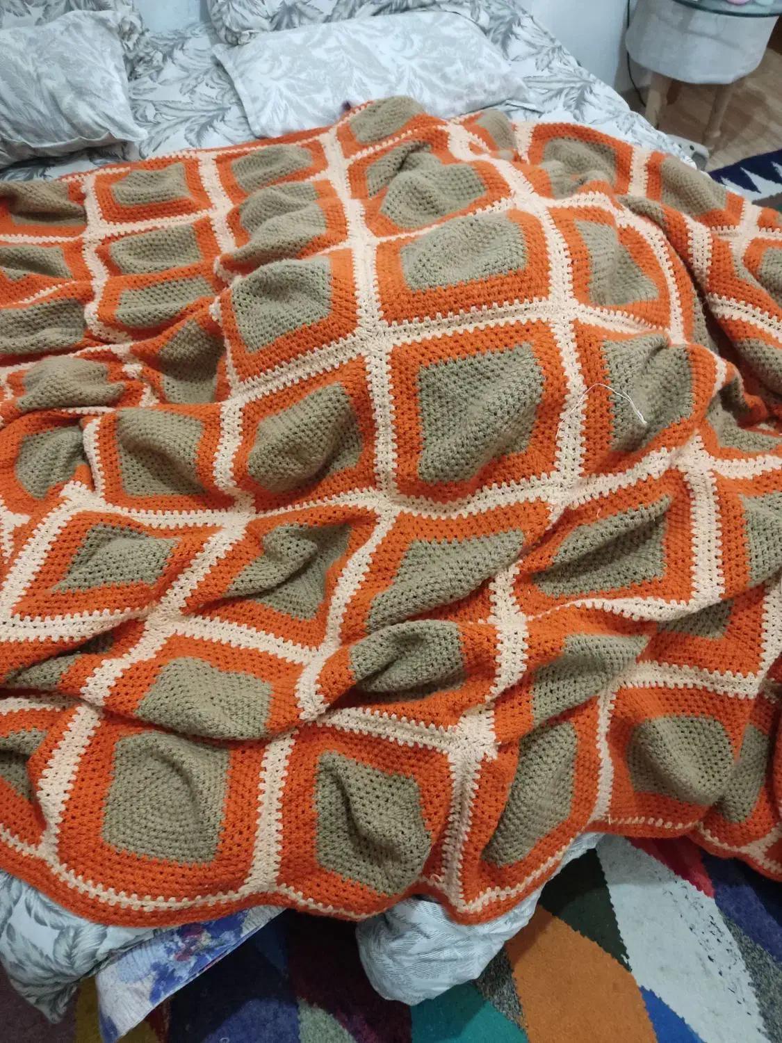 پتو دونفره بافت|رختخواب، بالش، پتو|شریفآباد, |دیوار