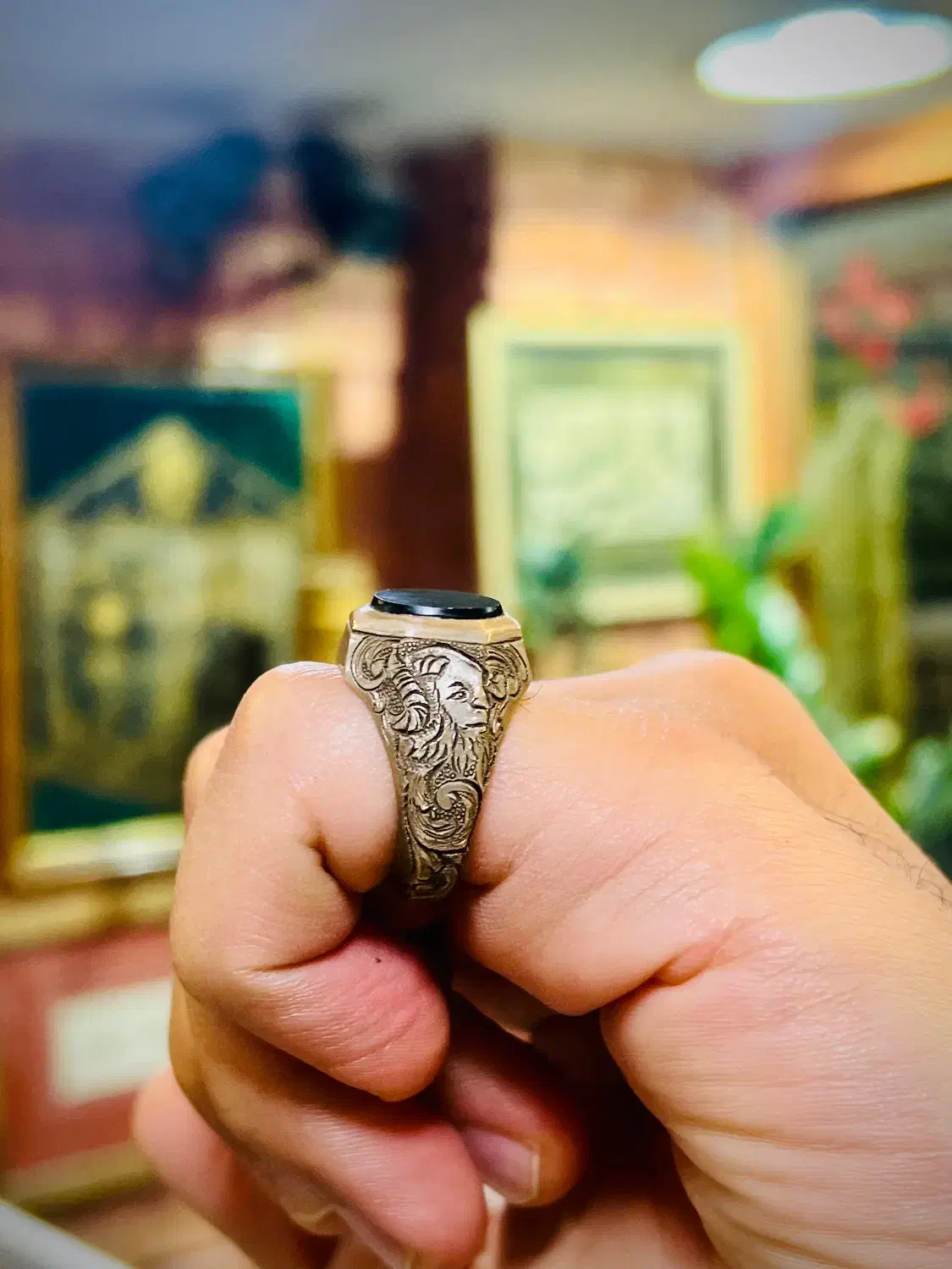 انگشتر دست ساز عقیق سیاه|جواهرات|تهران, ستارخان|دیوار