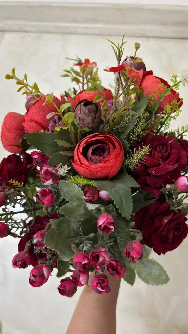 دسته گل مصنوعی زیبا(مناسب دکور/یلدایی بردن/عکاسی)|گل مصنوعی|قم, شهرک سازمان آب|دیوار