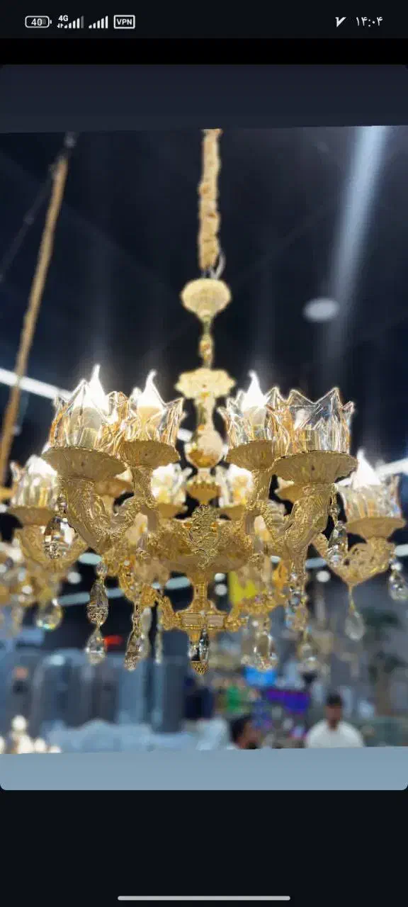 لوستر طلا سفید فروش تمام اقساطی|لوستر و چراغ آویز|ارومیه, |دیوار