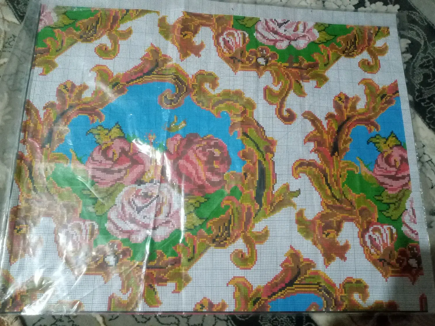 نقشه فرش دستبافت نقشه گل میرزاعلی|فرش|سنندج, |دیوار