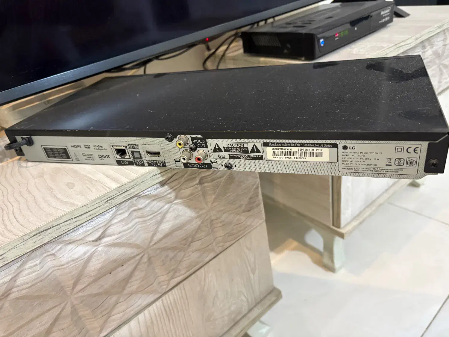 دستگاه LG blue ray 3D|پخشکننده DVD و ویدیو|تهران, شیوا|دیوار