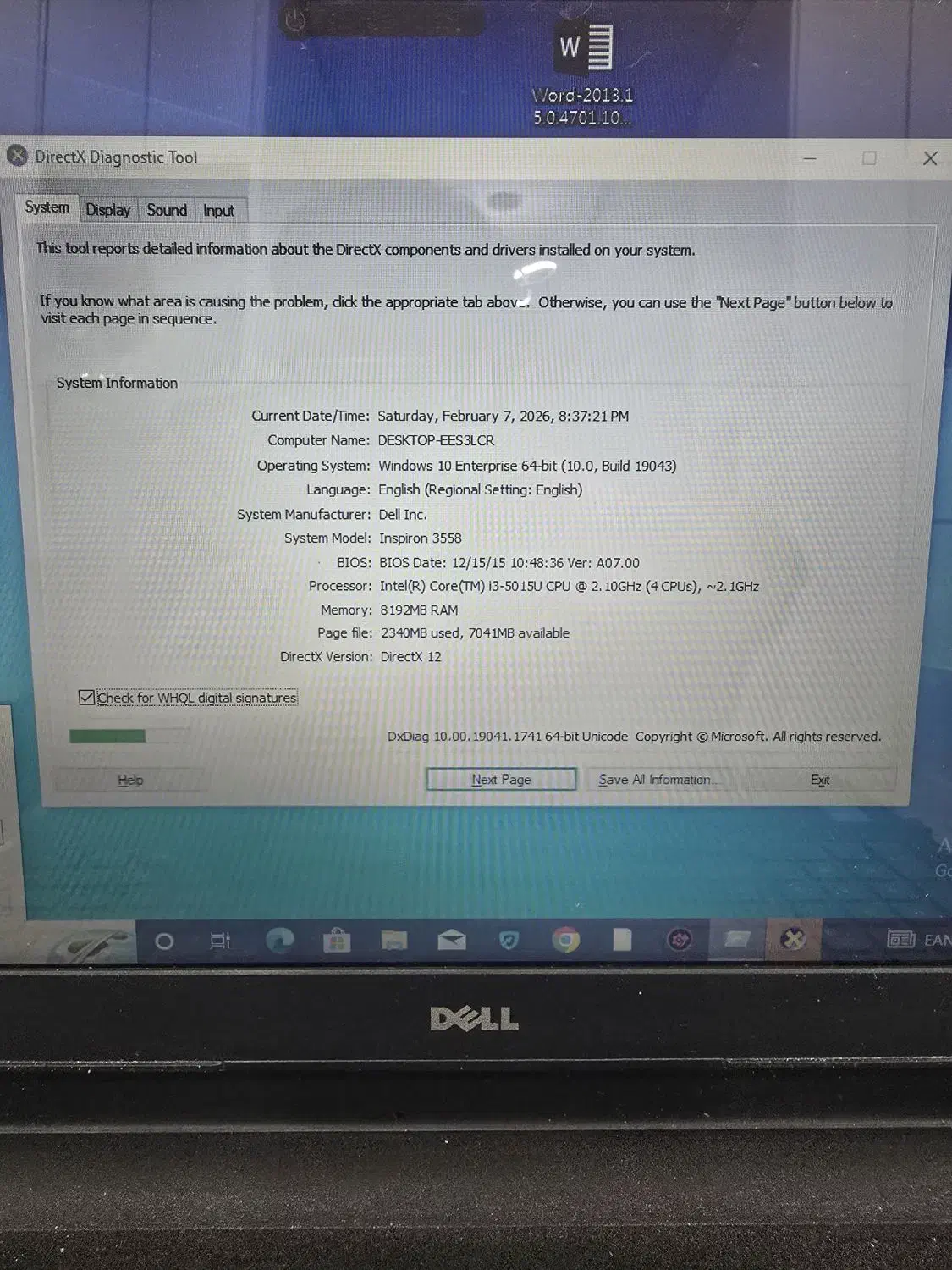 لپ تاپ دل dell|رایانه همراه|شیراز, ریشمک|دیوار