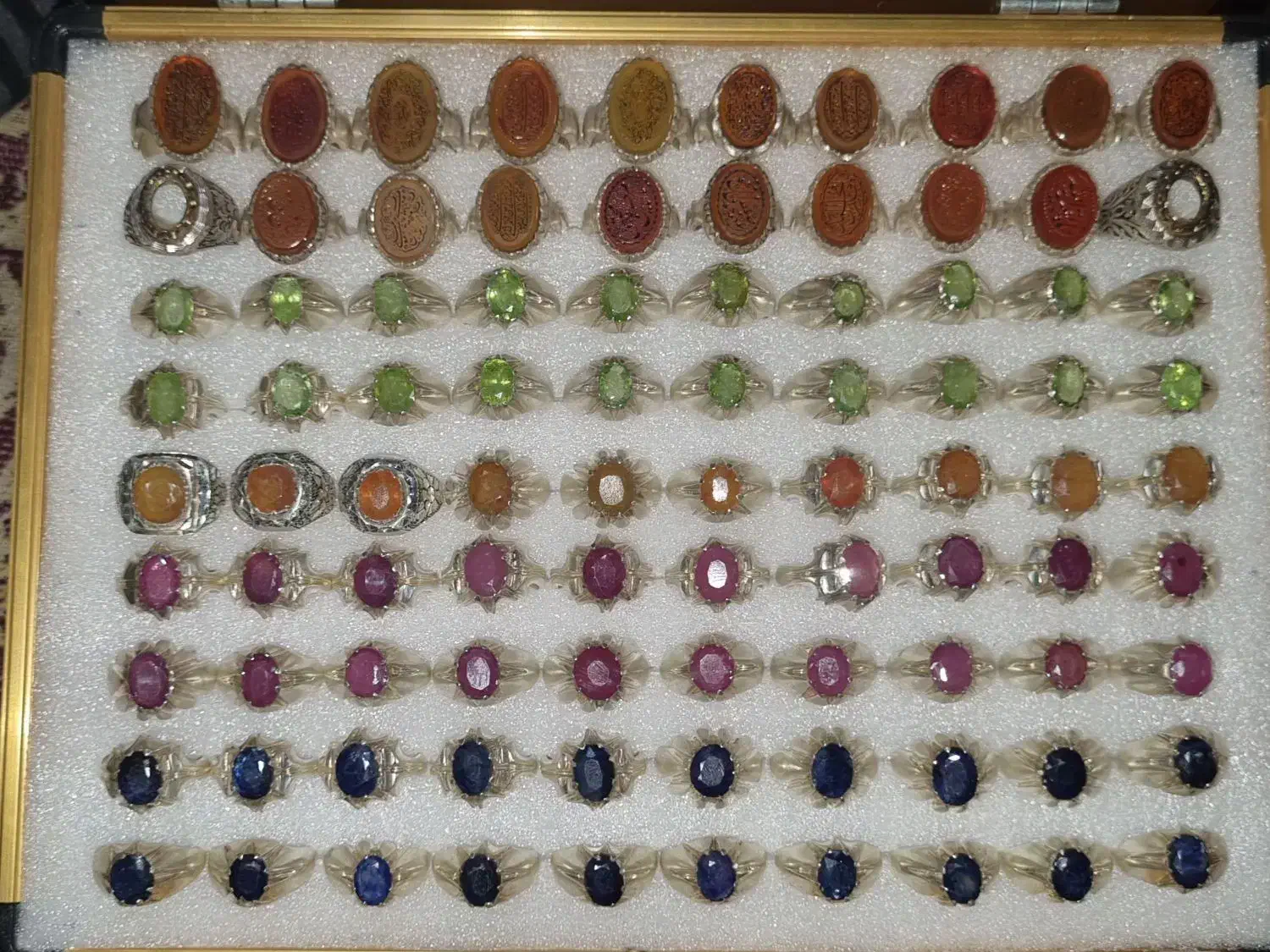 فروش انگشتر نقره کاردست با نگین معدنی|جواهرات|ملایر, |دیوار