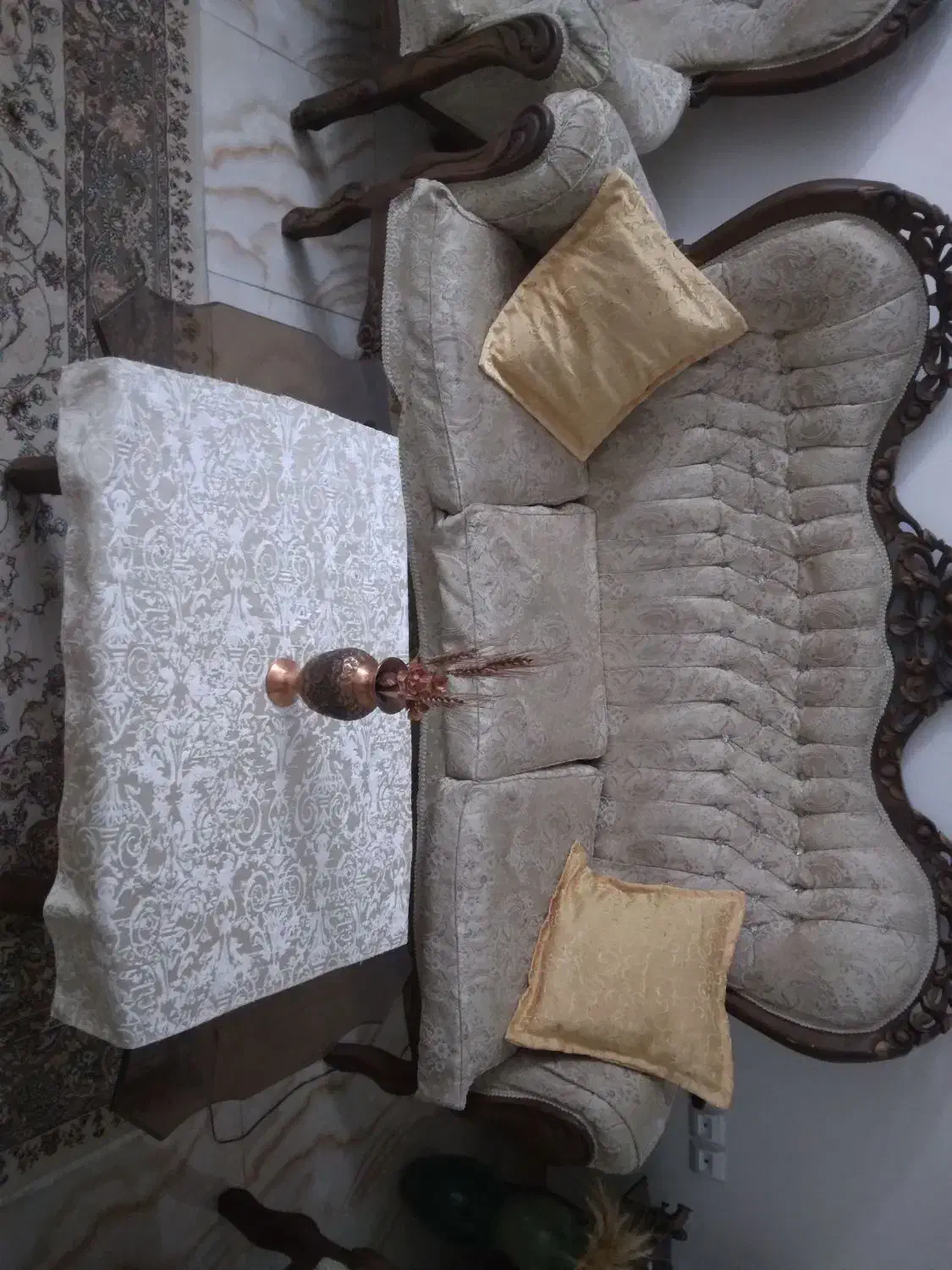 مبل سلطنتی ۹ نفره|مبلمان خانگی و میز عسلی|تفرش, |دیوار