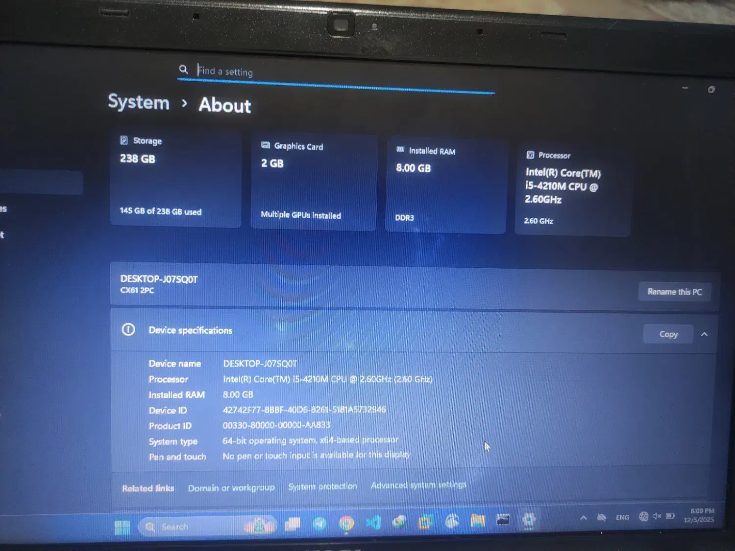 فروش لپ تاپ ام اس ای cx61|رایانه همراه|یاسوج, |دیوار
