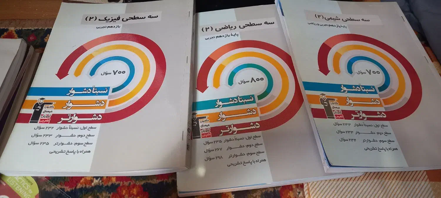 کتاب ها سه سطحی یازدهم تجربی وحسابان و گسسته کنکور|کتاب و مجله آموزشی|اندیشه, اندیشه فاز ۱|دیوار