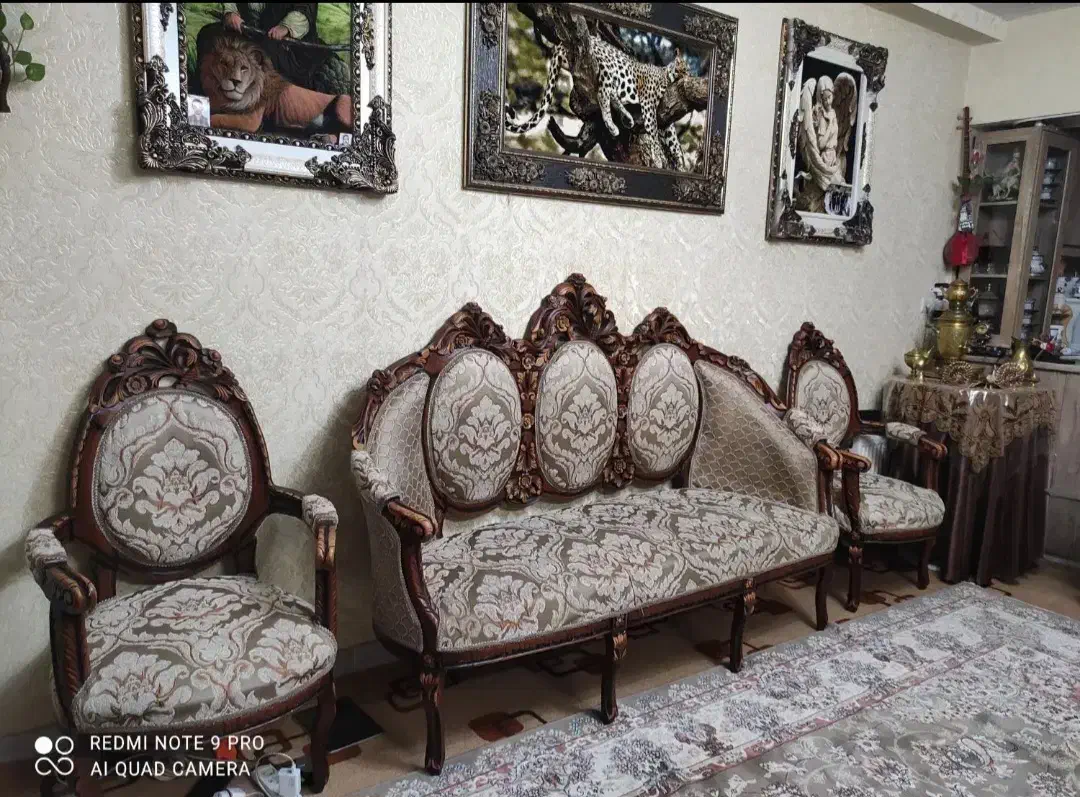 مبل سلطنتی ۹نفره|مبلمان خانگی و میز عسلی|قم, پردیسان|دیوار
