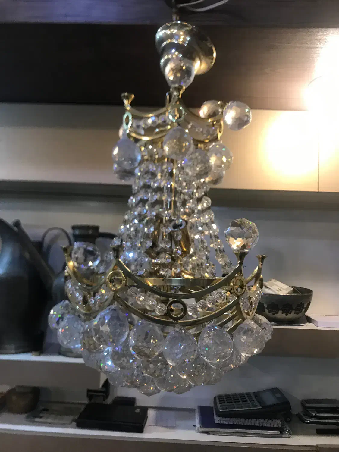 ۳ عدد لوستر کریستال نو|لوستر و چراغ آویز|یزد, |دیوار