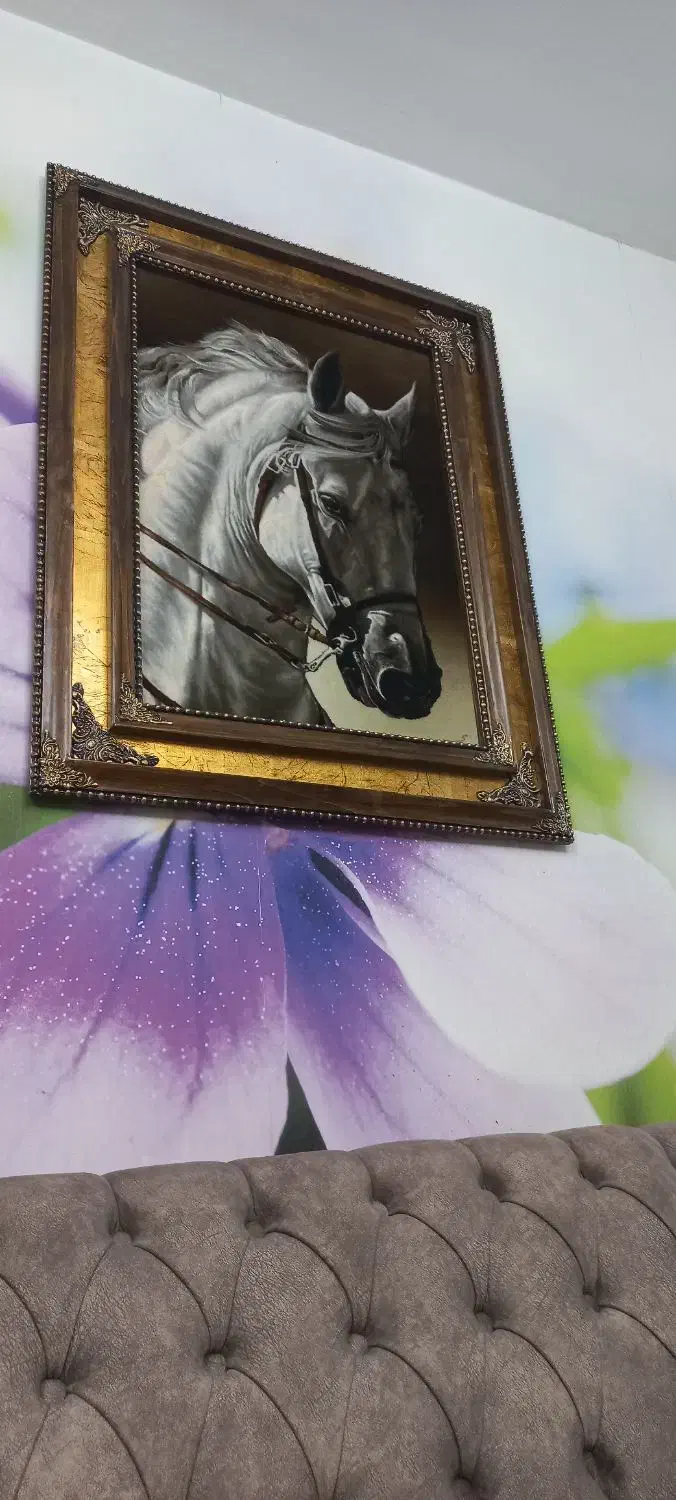 سلام و ارادت ی تابلو فرش دستبافت چله ابریشم|تابلو فرش|سمنان, |دیوار