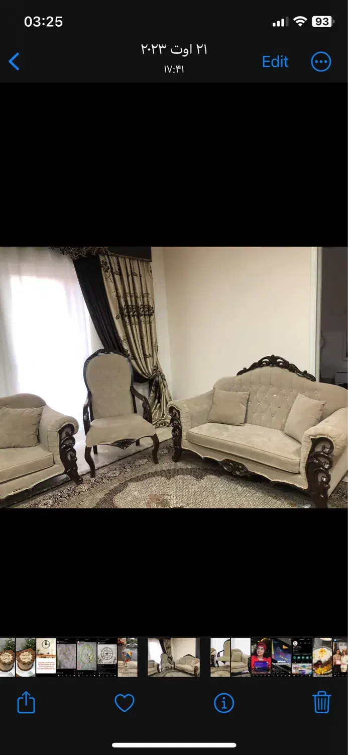 مبل۷نفره کاملا سالم وتمیز|مبلمان خانگی و میز عسلی|مینودشت, |دیوار