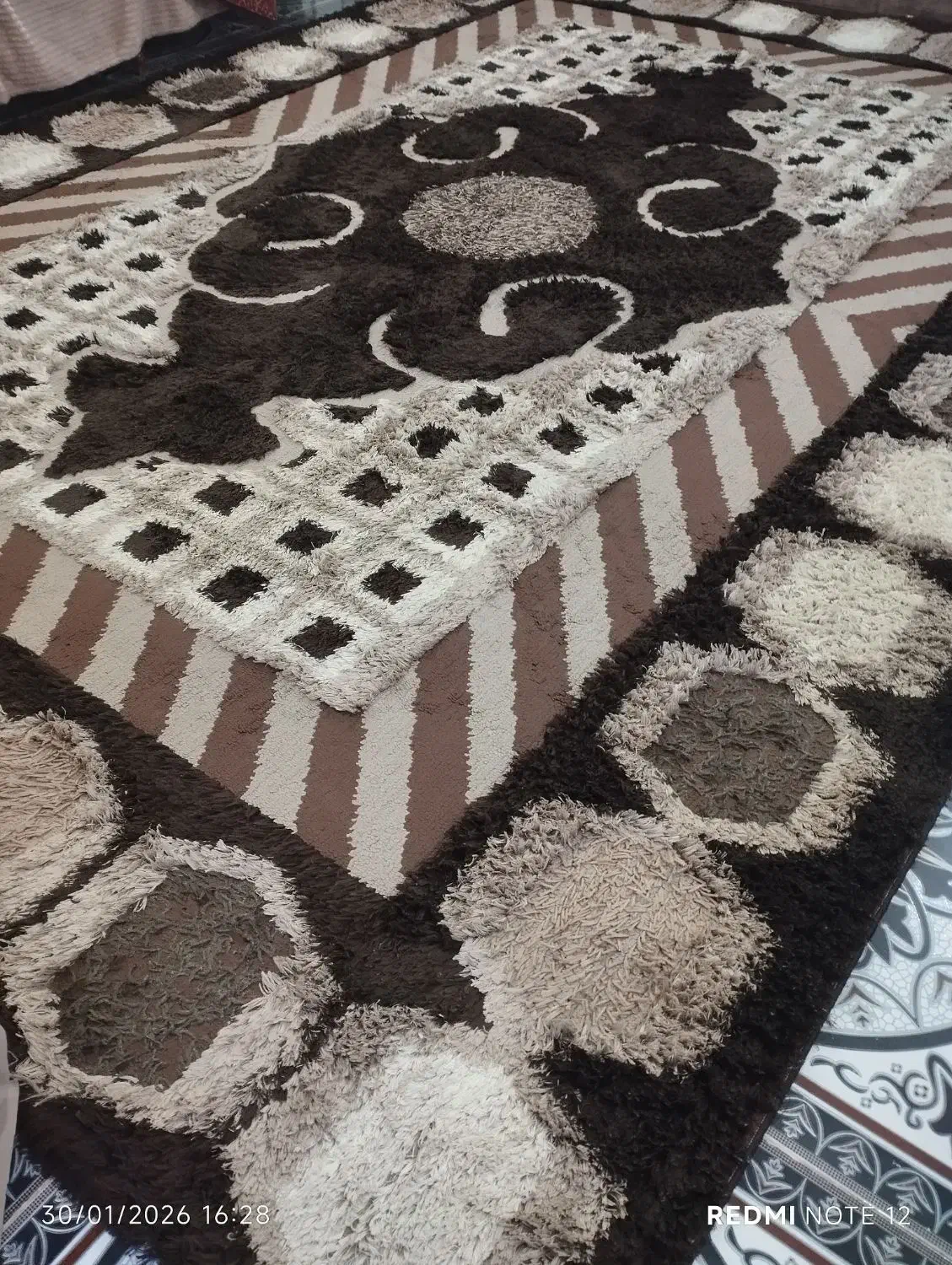 گلیم فرش قهوه ای ۱۲متری|گلیم، جاجیم، گبه|اهواز, شهرک رزمندگان|دیوار