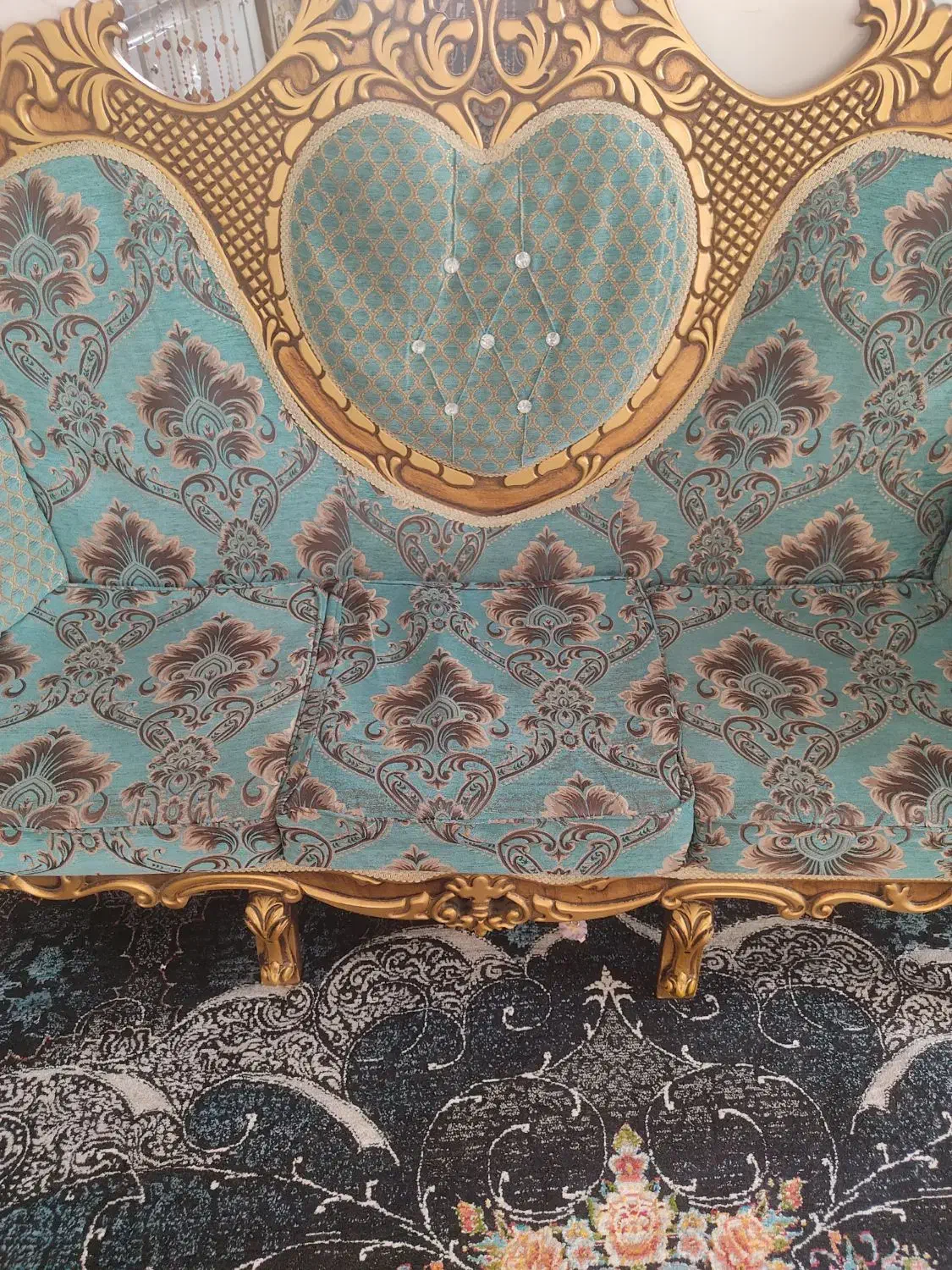 مبلمان ۷ نفره سالم بدون تو رفتگی|مبلمان خانگی و میز عسلی|خمین, |دیوار