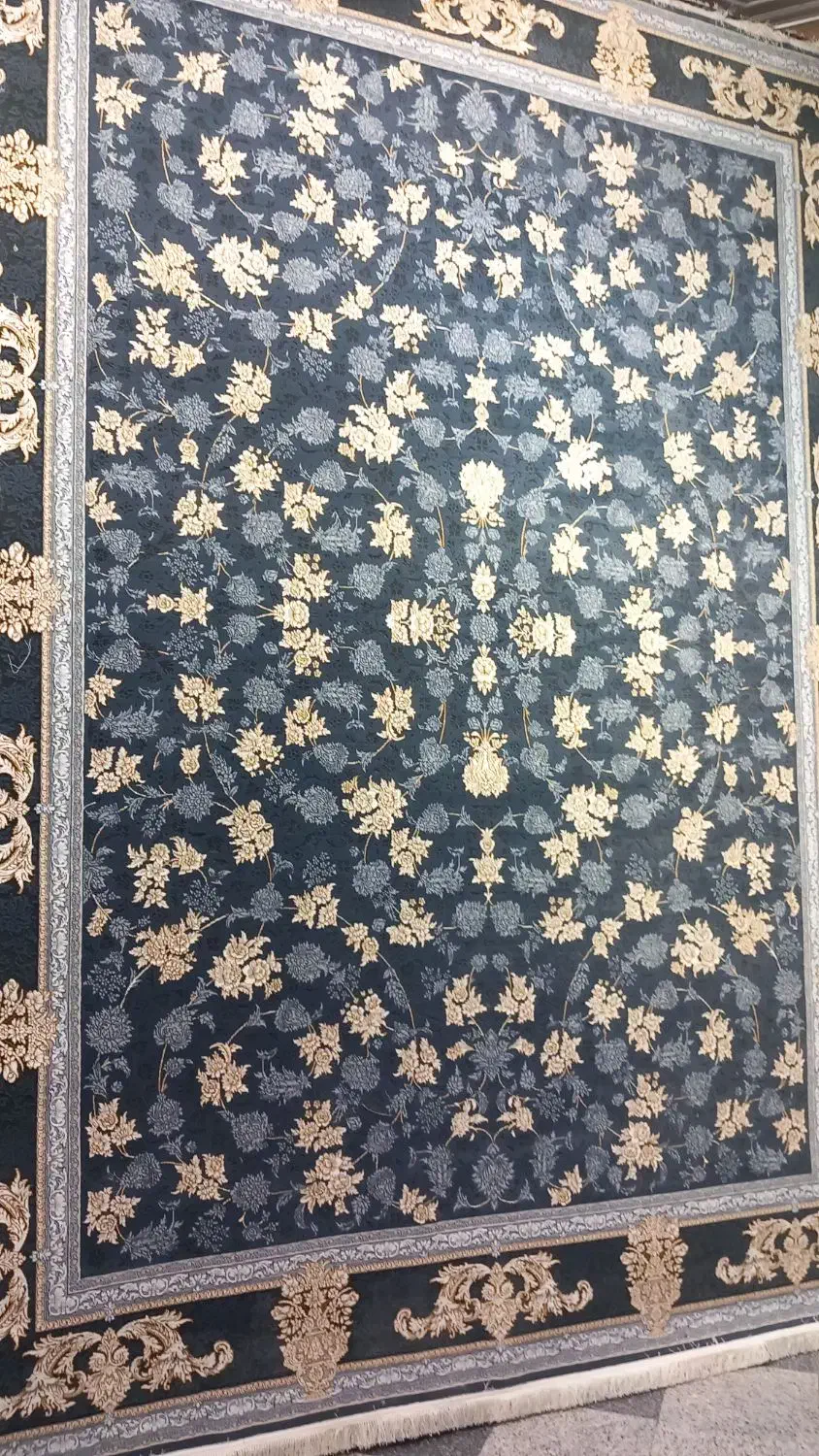 چهار تخته فرش ۷۰۰ شانه سرمه ای ۴×۳ مثل هم|فرش|یزد, |دیوار