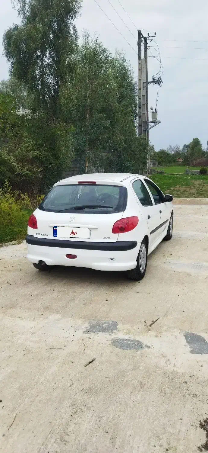 پژو 206 تیپ 2 سفید 88|خودرو سواری و وانت|نشتارود, |دیوار