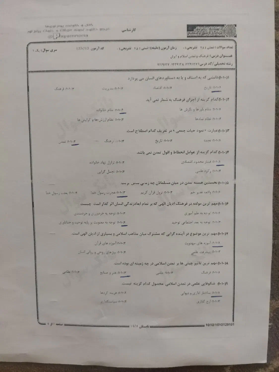 نمونه سوال|کتاب و مجله ادبی|نیشابور, سرآب کوشک|دیوار