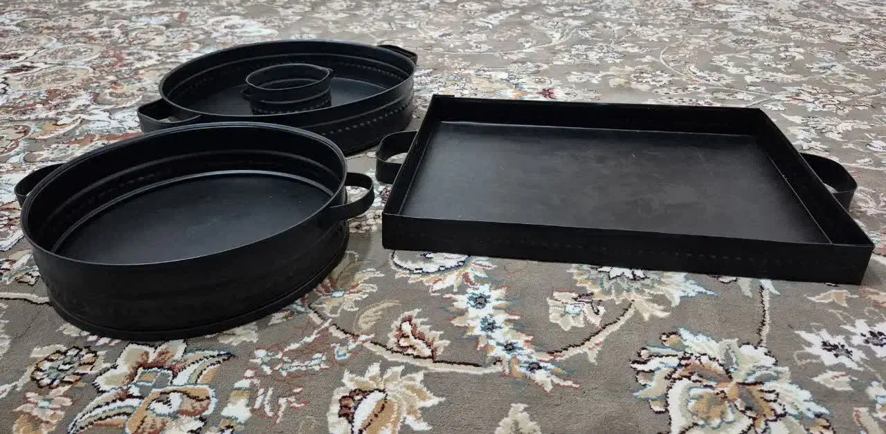 ظرف سرو گالوانیزه (نو،فقط یکیش یه بار استفاده شده)|ظروف سرو و پذیرایی|نورآباد, |دیوار