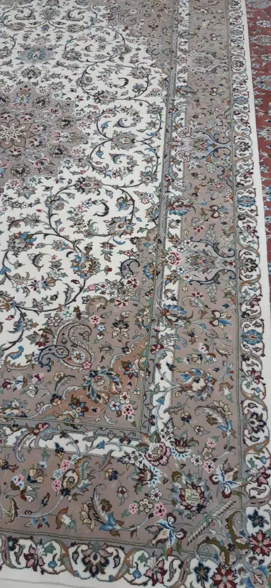 فرش دست بافت کرک وکل ابریشم کاشان نقش عالی|فرش|کاشان, شهرک فرهنگیان|دیوار
