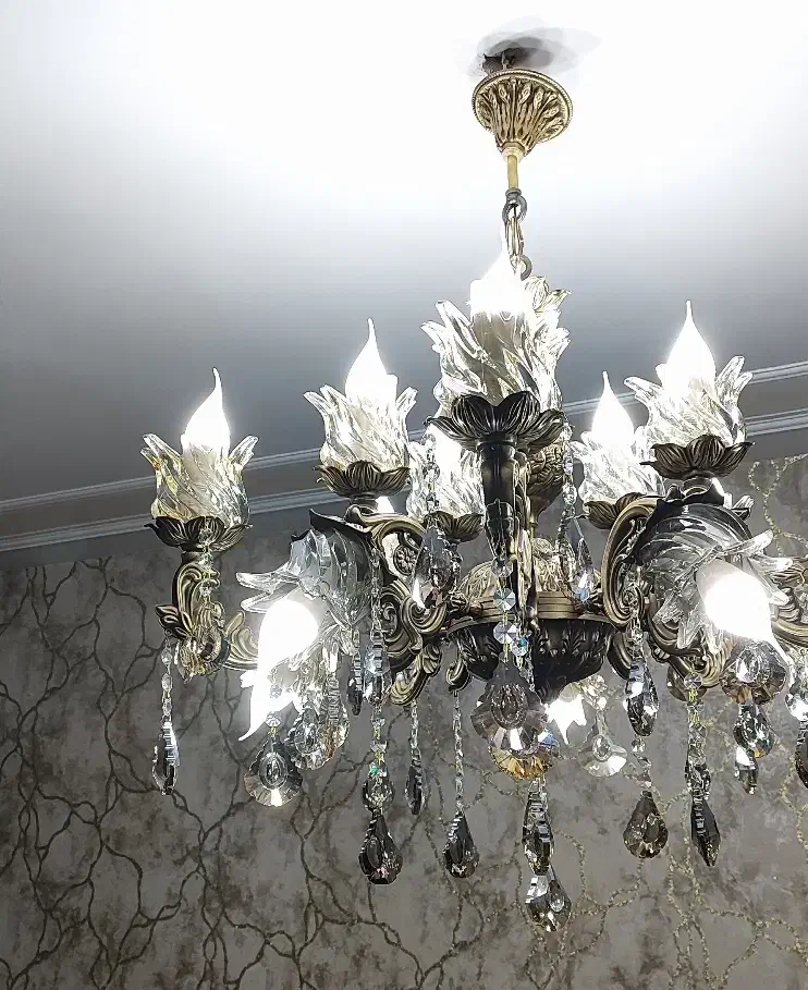 لوستر 15 شعله 10 شاخه|لوستر و چراغ آویز|همدان, |دیوار