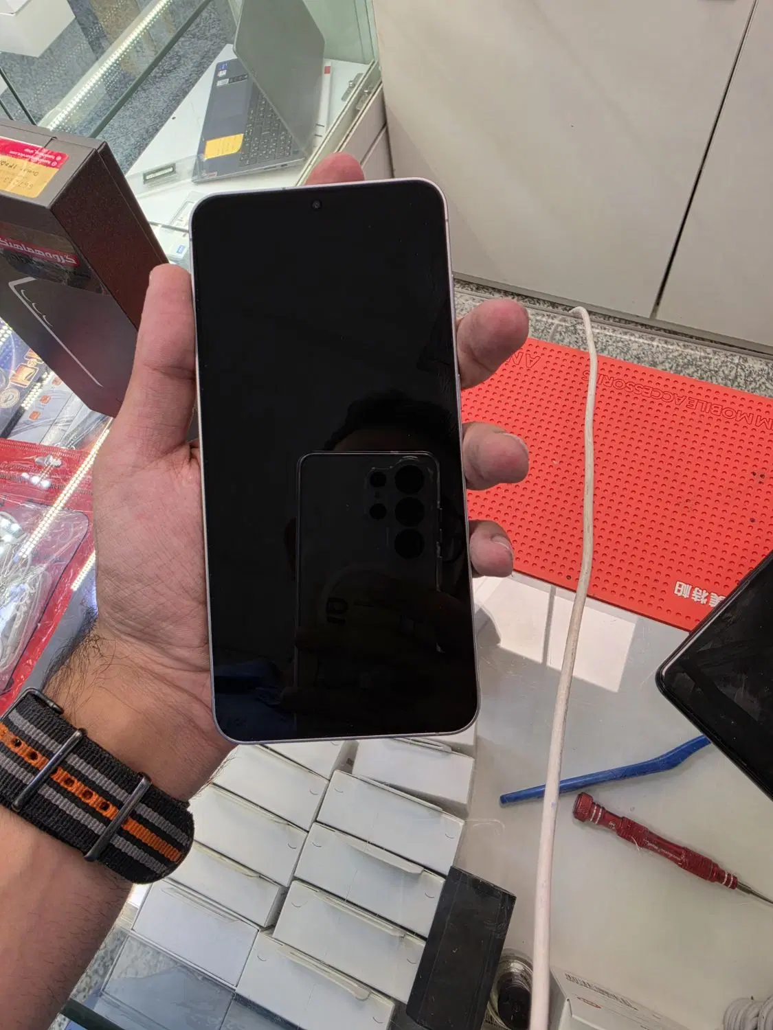 Samsung Galaxy S25 Fe 256G یک ماه کار بدون نقطه|موبایل|کرج, عظیمیه|دیوار
