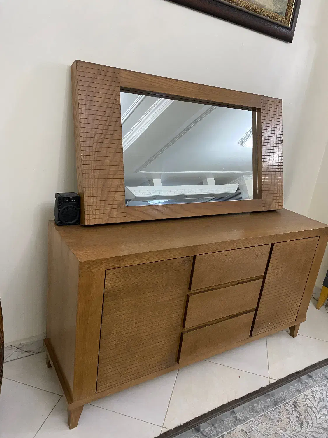 آینه کنسول چوبی|بوفه، ویترین، کنسول|اسلام‌شهر, شهرک واوان|دیوار