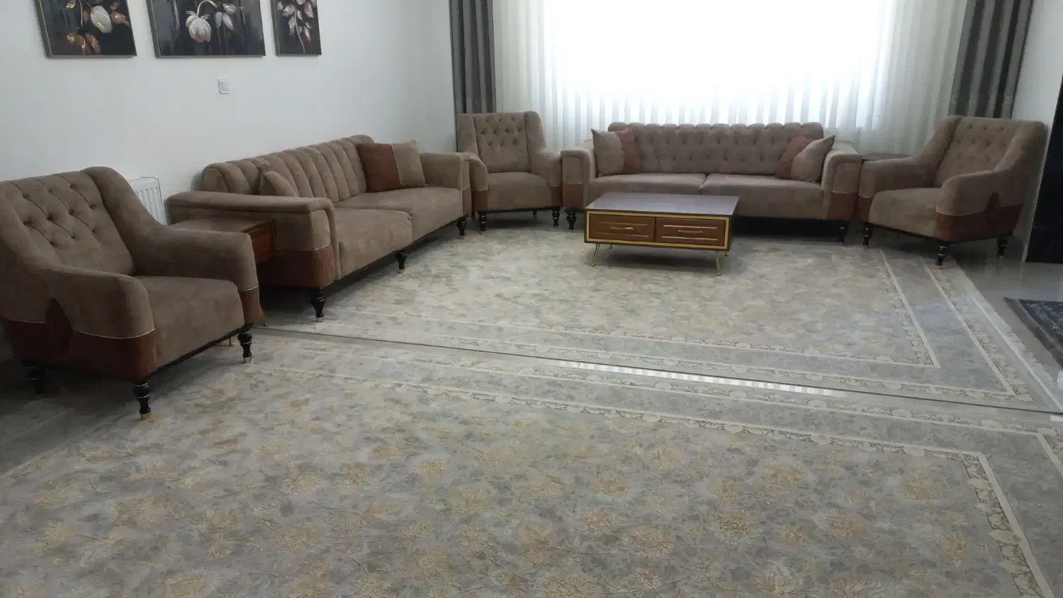 فروش مبل چستر نه نفره|مبلمان خانگی و میز عسلی|خمین, |دیوار