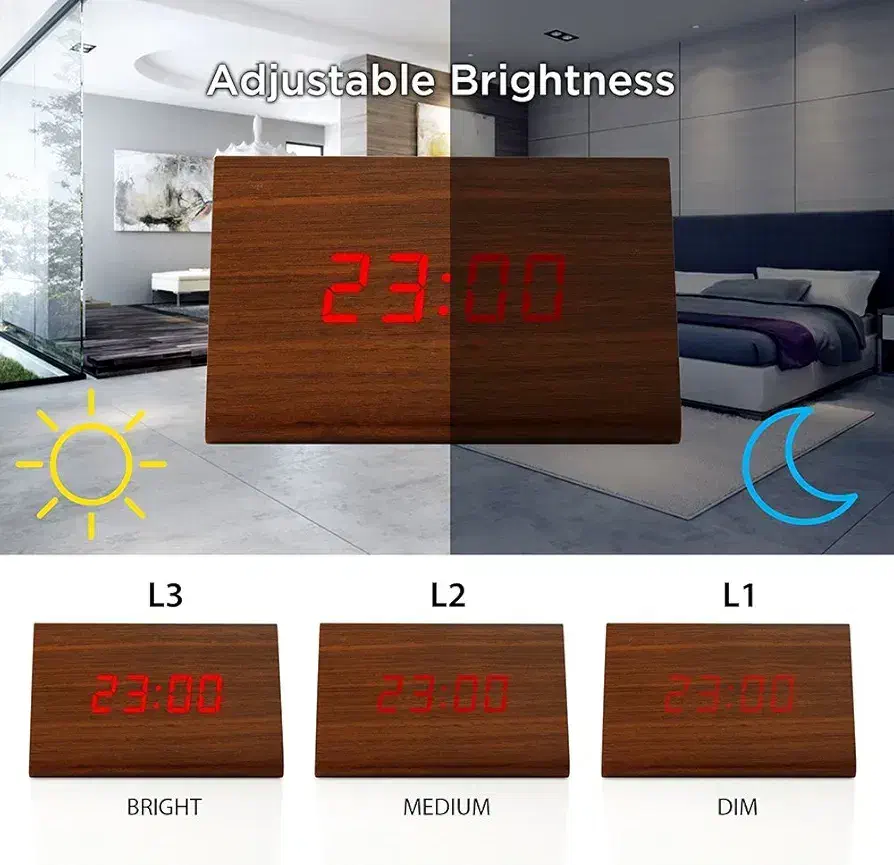 ساعت چوبی دیجیتالی رومیزی|ساعت دیواری و تزئینی|تهران, امانیه|دیوار