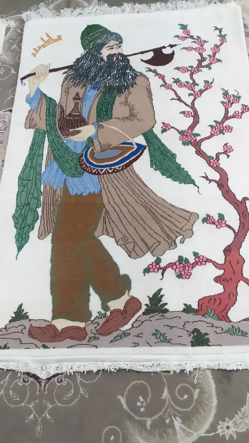 تابلوفرش دستباف طرح درویش 108×160 نو|تابلو فرش|تهران, چیذر|دیوار