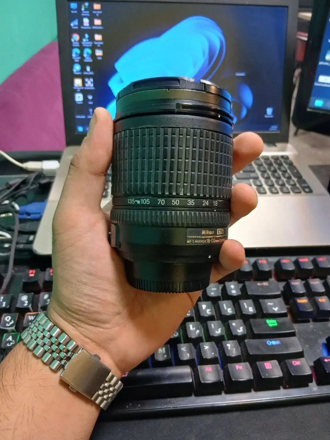 لنز نیکون ۱۸ /۱۳۵ زیر قیمت|دوربین عکاسی و فیلم‌برداری|گرگان, |دیوار