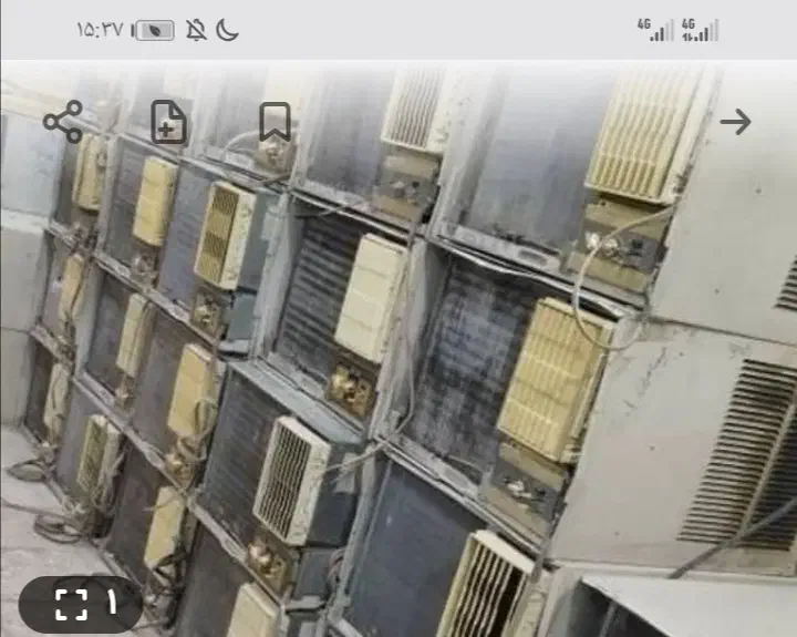 کولر گازی.سوخته|کولر گازی و فنکوئل|مسجد سلیمان, |دیوار