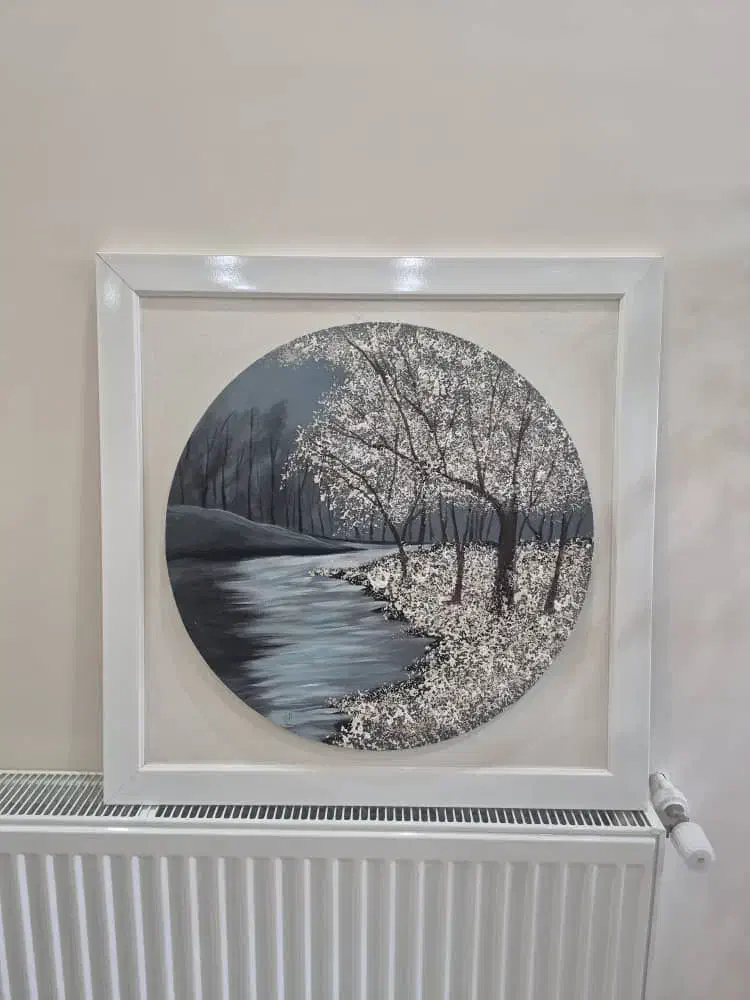 تابلو نقاشی پاییز و زمستان کار دست|تابلو، نقاشی، عکس|اندیشه, شهرک المهدی|دیوار
