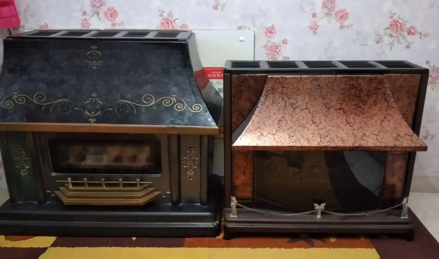 بخاری گازی بزرگ و شومینه در حد نو|بخاری، هیتر، شومینه|سهند, |دیوار