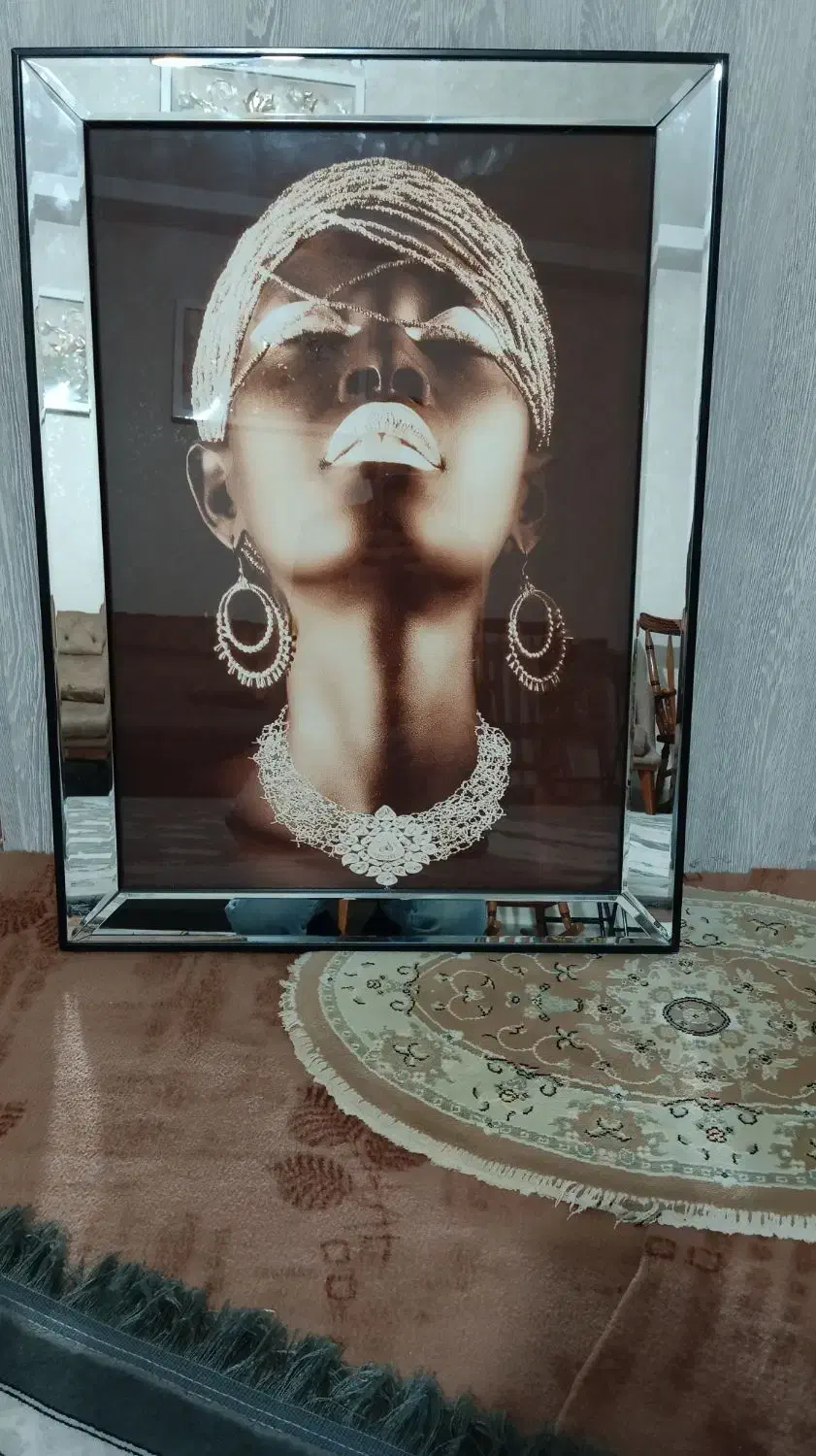 تابلو دورآینه در عرض60طول 70|تابلو، نقاشی، عکس|بهارستان, |دیوار