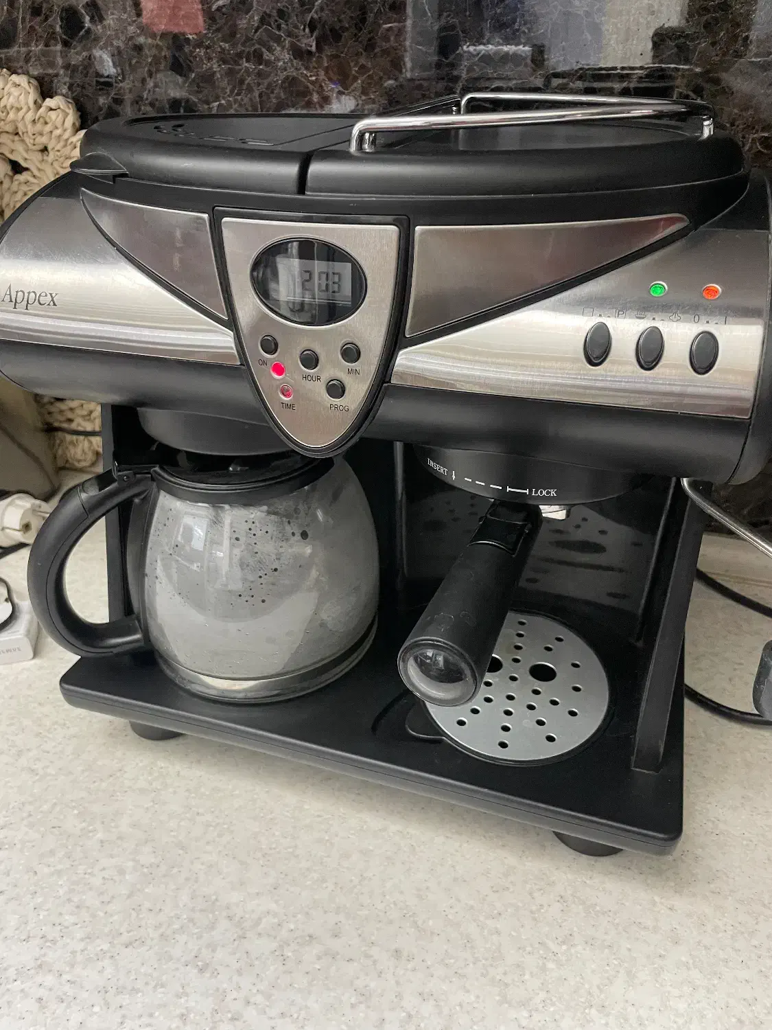 قهوه ساز سه کاره دیجیتال اپکس کاملا نو وسالم|سماور، چایساز، قهوهساز|کرمان, |دیوار