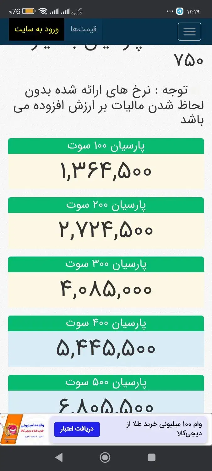 تعدادی سکه پارسیان موجود قیمت طبق سایت ث|جواهرات|ایذه, |دیوار